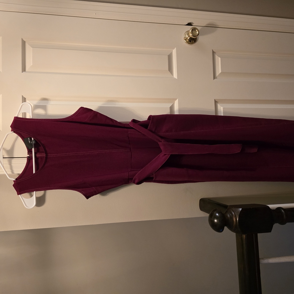 Elegant Plum Sleeveless Dress